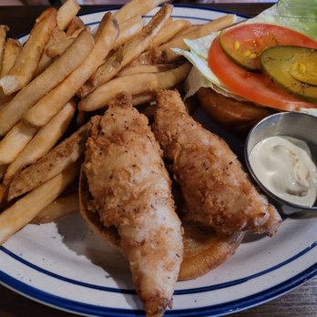 Whiskey & The Wolf - Lake Perch Sammie w fries - Bars Near Me - Toledo, Ohio Whiskey & The Wolf - Lake Perch Sammie w fries - Bars Near Me - Toledo, Ohio