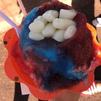 Mountain Magic Shave Ice - Medium size shave ice with mochi balls on top and inside - Shaved Ice Near Me - Waipahu, Hawaii Mountain Magic Shave Ice - Medium size shave ice with mochi balls on top and inside - Shaved Ice Near Me - Waipahu, Hawaii
