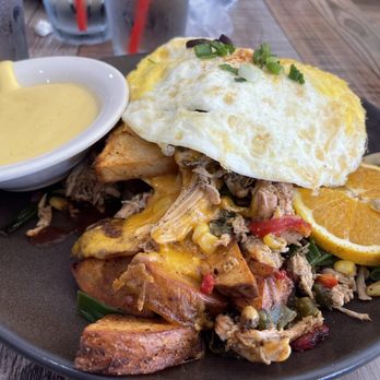 Eggscellent - Baja Chicken Hash Stack - Breakfast & Brunch Near Me - Las Vegas, Nevada Eggscellent - Baja Chicken Hash Stack - Breakfast & Brunch Near Me - Las Vegas, Nevada