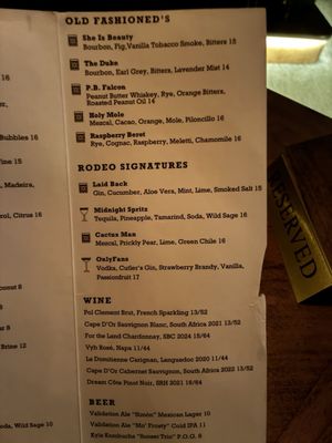 Menu photo 3 Rodeo Room Santa Barbara, CA