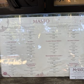 Masto - Menu 2026 - Italian Near Me - Rome, RM Masto - Menu 2026 - Italian Near Me - Rome, RM