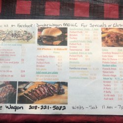 Smoke Wagon BBQ - Dirty, we'll used paper menus.