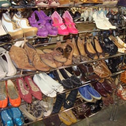 Petite Feet Designer Shoe Sample Sale - Racks on racks on racks!