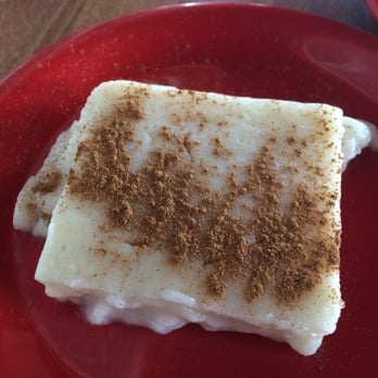 Troy ATX - Dessert as part of the plate. A Turkish custard-like dessert, called Tavuk göğsü (but without chicken) - Turkish Near Me - Austin, Texas