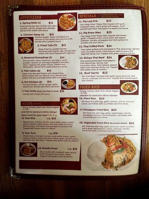 Menu photo 2 Sirinya's Thai Restaurant & Lounge Spokane, WA Menu photo 2 Sirinya's Thai Restaurant & Lounge Spokane, WA