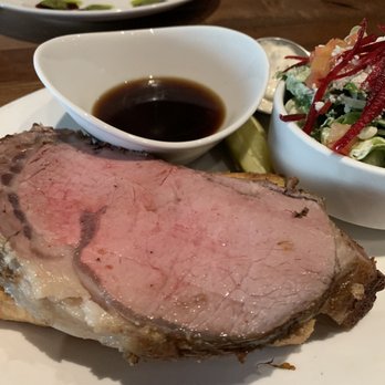 Oswego Grill - Prime rib dip with side salad - American Near Me - Beaverton, Oregon Oswego Grill - Prime rib dip with side salad - American Near Me - Beaverton, Oregon