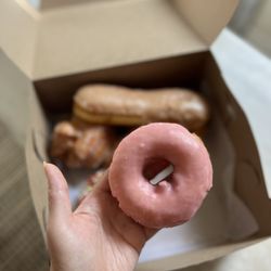 Christy’s Donuts - Strawberry frosted Cake donut