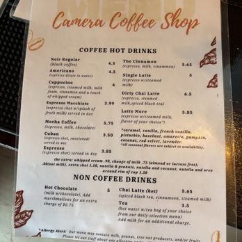 Camera Shop Coffee - Menu - Coffee & Tea Near Me - Winter Haven, Florida Camera Shop Coffee - Menu - Coffee & Tea Near Me - Winter Haven, Florida