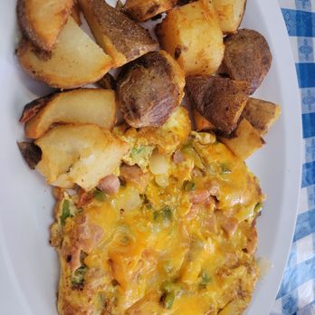 Jackie's Ham 'n Eggs - Wife's sunrise omelette with taters plate. - Breakfast & Brunch Near Me - Lewisville, Texas