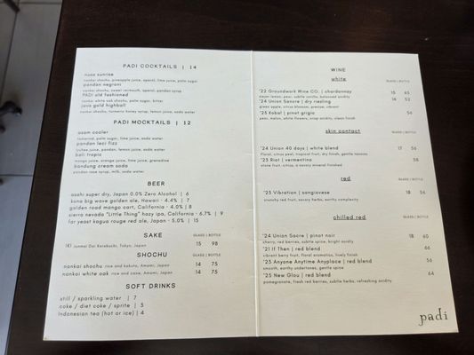 Menu photo 2 Padi Los Angeles, CA