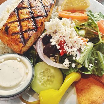 Taziki's Mediterranean Cafe - Cherry Grove - Grilled Salmon Feast - Mediterranean Near Me - Cincinnati, Ohio Taziki's Mediterranean Cafe - Cherry Grove - Grilled Salmon Feast - Mediterranean Near Me - Cincinnati, Ohio
