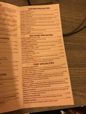 Menu photo 1 Chefs Kitchen Of India Berkeley, CA Menu photo 1 Chefs Kitchen Of India Berkeley, CA