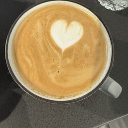 Hot- salted caramel pistachio latte
