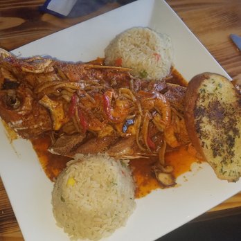 Sabor Nayarit Bar & Grill - Red snapper with seafood topping. - Seafood Near Me - Plano, Illinois Sabor Nayarit Bar & Grill - Red snapper with seafood topping. - Seafood Near Me - Plano, Illinois