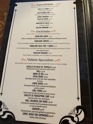 Menu photo 4 Vallarta Mexican Grill Bakersfield, CA