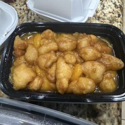 This was their Orange Chicken, the breading was more like you would expect on a sweet-and-sour chicken