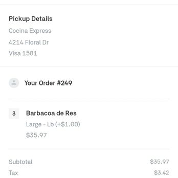 Cocina Express - Order details - Mexican Near Me - Hazard, California Cocina Express - Order details - Mexican Near Me - Hazard, California