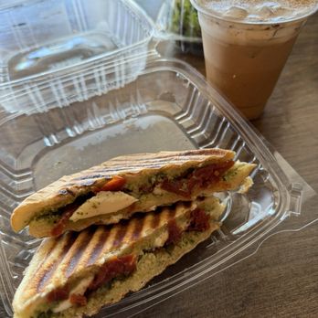 Before Ten Cafe - Caprese Panini and a cafe churro - Cafes Near Me - Fresno, California
