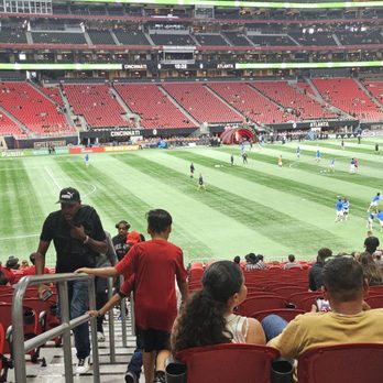 Mercedes-Benz Stadium - 100 section view. - Stadiums & Arenas Near Me - Atlanta, Georgia