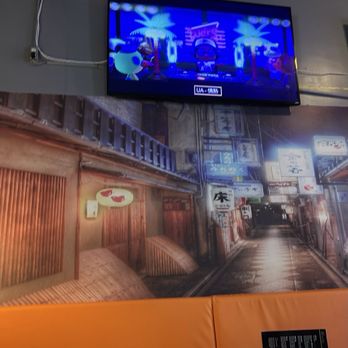 Hon Ramen - Cool mural & videos playing constantly - Ramen Near Me - Bakersfield, California Hon Ramen - Cool mural & videos playing constantly - Ramen Near Me - Bakersfield, California