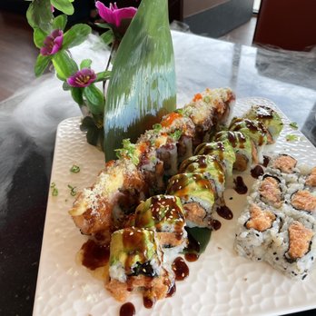 Mika sushi 3 - godzilla, green roll, spicy yellowtail - Sushi Bars Near Me - Denver, Colorado Mika sushi 3 - godzilla, green roll, spicy yellowtail - Sushi Bars Near Me - Denver, Colorado