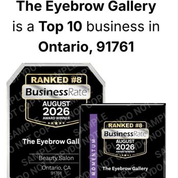 The Eyebrow Gallery - Imagine going to the top 10 salons in Ontario !! - Skin Care Near Me - Ontario, California
