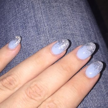 Kloud Nails & Spa - By Tom. Baby blue with glitter ombré - Nail Salons Near Me - Peoria, Arizona Kloud Nails & Spa - By Tom. Baby blue with glitter ombré - Nail Salons Near Me - Peoria, Arizona