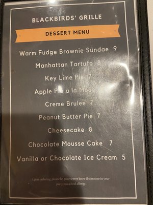 Menu photo 1 Blackbirds' Grille Sayville, NY Menu photo 1 Blackbirds' Grille Sayville, NY