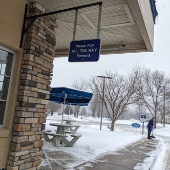 Culver's - The snow has briefly let up. This man is awesome out there clearing the walkway. - Ice Cream & Frozen Yogurt Near Me - Eagan, Minnesota