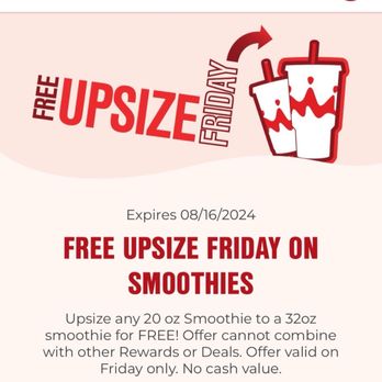 Smoothie King - Free upsize to 32 oz on Fridays with app! - Juice Bars & Smoothies Near Me - Atlanta, Georgia Smoothie King - Free upsize to 32 oz on Fridays with app! - Juice Bars & Smoothies Near Me - Atlanta, Georgia