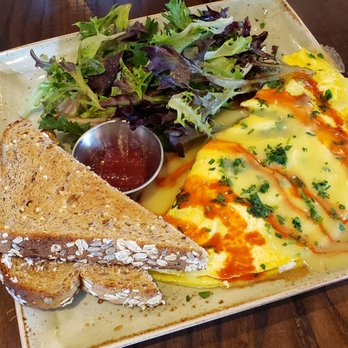 First Watch - Summer seasonal crab omelette with toast and salad, cold brew to drink - Breakfast & Brunch Near Me - Shelby Township, Michigan First Watch - Summer seasonal crab omelette with toast and salad, cold brew to drink - Breakfast & Brunch Near Me - Shelby Township, Michigan