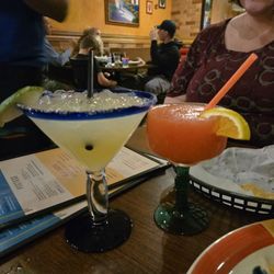 La Cabana Mexican Grill - Medium premium margarita and small strawberry house margarita