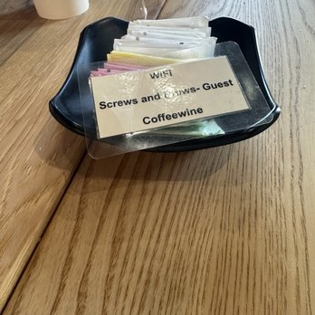 Corkscrews & Brews - Wi-fi code and sugars - Coffee & Tea Near Me - Newport News, Virginia