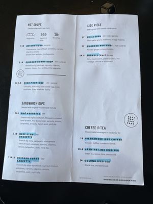 Menu photo 1 East Borough Costa Mesa, CA