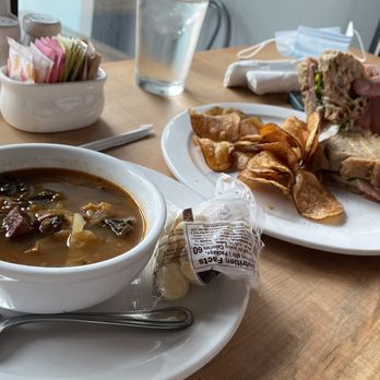 Bica Cafe - Portuguese soup and sandwich with chips - Bakeries Near Me - Noblesville, Indiana
