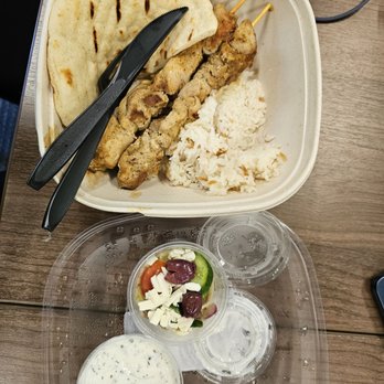Kali Greek Kitchen - Actual meal delivered Chicken Rice Plate - Mediterranean Near Me - Palo Alto, California Kali Greek Kitchen - Actual meal delivered Chicken Rice Plate - Mediterranean Near Me - Palo Alto, California