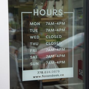 Fox & Oak - Hours - Donuts Near Me - Squamish, British Columbia