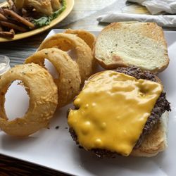 Rick's Reef - Burger and Onion Rings