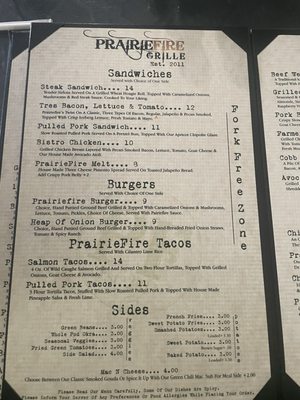 Menu photo 2 Prairiefire Elk City, OK Menu photo 2 Prairiefire Elk City, OK