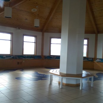 Bridge View Park - Inside the observation area. It was closed when I got here. - Parks Near Me - Mackinac, Michigan