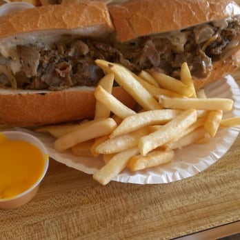 LaSpada's - 10 inch mushroom supreme cheesesteak with fries and cheez whiz. - Sandwiches Near Me - Orange City, Florida LaSpada's - 10 inch mushroom supreme cheesesteak with fries and cheez whiz. - Sandwiches Near Me - Orange City, Florida