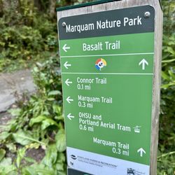 Marquam Nature Park - Trail sign. Lots of options.