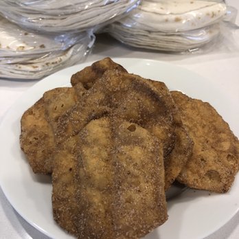 Sanitary Tortilla Mfg - Flour tortillas & package of mini bunuelos - Mexican Near Me - San Antonio, Texas