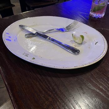 Dos Banderas - Empty dinner plate - Tex-Mex Near Me - Garland, Texas