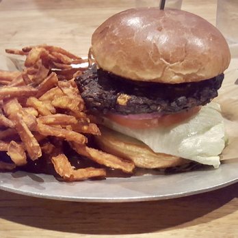 Bricktown Brewery - Veggie Burger & Sweet Potato Fries - American Near Me - Shawnee, Oklahoma