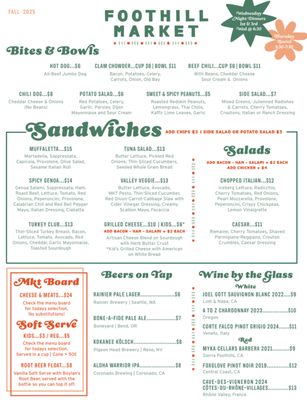 Menu photo 2 Foothill Market Genoa, NV Menu photo 2 Foothill Market Genoa, NV