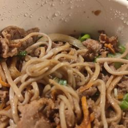 Temple Street Eatery - Bulgogi bowl with udon Noodles... And extra human hair