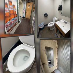 TNT Sportsbar - Moderately maintained restroom. Single person occupancy