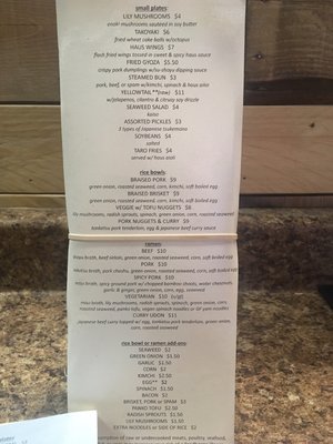 Menu photo 5 Ramen Haus Ogden, UT