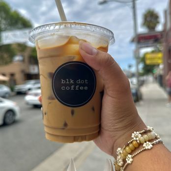 Blk Dot Coffee - Iced LVTM Coffee with Oatmilk - Coffee & Tea Near Me - Irvine, California